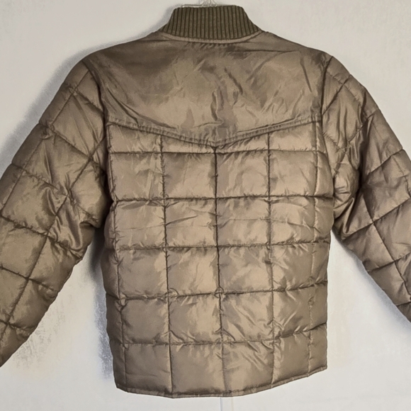 Roper Western Jacket Boys M 8/10 Down-like Fill Khaki Style #03-397-0761-0523 - Picture 9 of 10